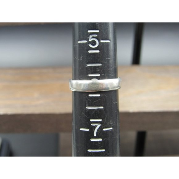 Size 6 Sterling Silver Large Round Moonstone Band Ring Vintage Statement - Picture 7 of 9